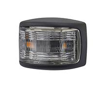 HELLA Luce demarcazione laterale - DuraLED DT - LED - 12V / 24V - Raccordo a vite/Montaggio, esterno - Colore diffusore luce: giallo - Dx/Sx - Quantità: 1 - 2PS 980 990-301