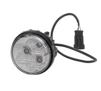 HELLA 2PT 009 599-141 LED-Luce guida diurna, 90mm, 12/24V, rotondo, colore diffusore luce cristallino, colore luce LED bianco, Cavo 500mm, Spina AMP, Dx, Quantità 1