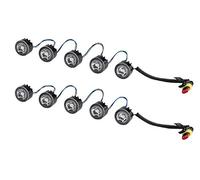 HELLA 2PT 010 458-701 LED-Kit luce guida diurna, LEDayFlex, 12/24V, rotondo, Montaggio, interno, colore diffusore luce cristallino, Cavo 120mm, Frontale d. veicolo, Serie / Kit