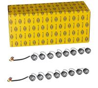 HELLA 2PT 010 458-761 LED-Kit luce guida diurna, LEDayFlex, 12/24V, rotondo, Montaggio, interno, colore diffusore luce cristallino, Cavo 120mm, Frontale d. veicolo, Serie / Kit