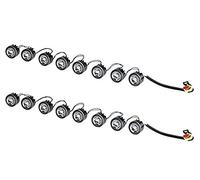 HELLA 2PT 010 458-761 LED-Kit luce guida diurna, LEDayFlex, 12/24V, rotondo, Montaggio, interno, colore diffusore luce cristallino, Cavo 120mm, Frontale d. veicolo, Serie / Kit