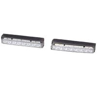 HELLA 2PT 980 860-801 LED-Kit luce guida diurna, LEDayLine 15, 12V, rettangolare, Montaggio, interno, colore diffusore luce cristallino, Cavo 2800mm, Frontale d. veicolo, Kit
