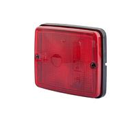 HELLA 2SA 005 200-331 Luce posizione posteriore, Alogeno, 24/12V, Montaggio, interno, colore diffusore luce rosso, Spina Spina piatta, Dx/Sx, Quantità 6