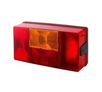 HELLA 2SD 006 040-141 Luce posteriore, Lampadine, 24/12V, Montaggio, esterno, colore diffusore luce rosso/giallo, Spina Spina piatta, Dx, Quantità 1