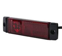 HELLA Luci d'ingombro - LED - 12V - Montaggio, esterno/Raccordo a vite - SAE/ADR/GGVS - Colore diffusore luce: rosso - Cavo: 500mm - posteriore - 2TM 008 645-931
