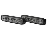 HELLA 2XD 014 592-601 LED-Luce identificazione lampeggiante, BST-Slim, 12/24V, rosso, Raccordo a vite/Montaggio, esterno, Cavo 250mm, Spina estremità del cavo aperta, Kit