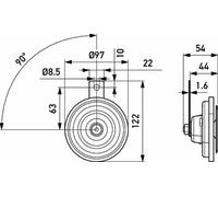 HELLA 3AL 002 952-811 Clacson per CLAAS,FENDT,MASSEY FERGUSON