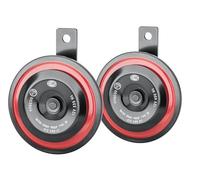 HELLA 3AM 012 588-341 Clacson - HELLA STYLE HORN S98 SET - 12V - 115dB(A) - Gamma frequenze: 335/400Hz - Tono basso/Tono alto - elettrico - ECE - Colore alloggiamento/sede: rosso/nero - Quantità: 2