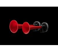 HELLA 3PB 003 001 - 641 Fanfare CA10 - 24 V - 115 dB(A) - 600 Hz-756 Hz - Alto tono - Elettrico - Pneumatico - ECE - Colore della cassa: rosso-nero - Quantità: 1