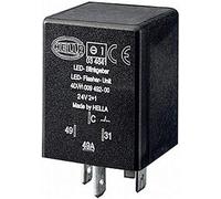 HELLA 4DM 009 492-001 Intermittenza di lampeggio, 24V, 4a... poli, Montaggio, esterno, elettronico, con supporto