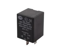 HELLA 4DW 009 492-011 Intermittenza di lampeggio, 24V, 4a... poli, infilato, elettrico, LED, con supporto