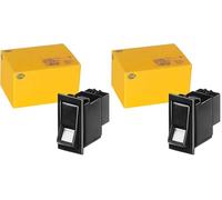 HELLA 6EH 004 570-001 Interruttore/Comando/Innesto, Comando ribelevatamento, Variante di dotaz. I-0, N° raccordi 2, senza funzione confort (Confezione da 2)
