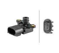 HELLA 6PP 358 152-241 Sensore, Pressione collettore d'aspirazione, 3a... poli, avvitato