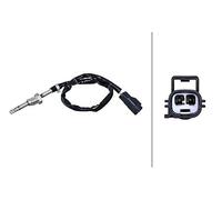 HELLA 6PT 010 376-401 Sensore, temperatura gas di scarico, 2 poli, avvitato, cavo: 390 mm