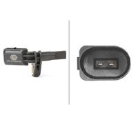 HELLA 6PU 012 039-021 Sensore, N° giri ruota - 12V - 2a... poli - Assale anteriore Dx/Assale posteriore Dx - senza cavo