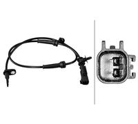 HELLA 6PU 358 217-191 Sensore, N° giri ruota - 2a... poli - Cavo: 740mm - con supporto