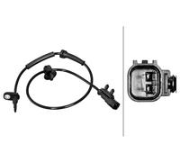 HELLA 6PU 358 217-211 Sensore, N° giri ruota - 2a... poli - Cavo: 625mm - con supporto