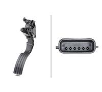 HELLA 6PV 009 978-731 Sensore, Posizionamento pedale acceleratore, per veicolo con guida a Sx, 6a... poli, Trasmissione automatica