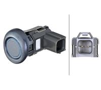 Hella Sensore di parcheggio 6PX 358 270-681 – ad ultrasuoni, posteriore, 2a... poli, verniciabile