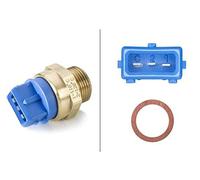 HELLA 6ZT 007 836-051 Termocontatto, Ventola radiatore, 12V, 3a... poli, Spina piatta, avvitato, Commutatore