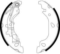 HELLA 8DB 355 002-581 Kit ganasce freni 180mm per FIAT PUNTO (188) Posteriore