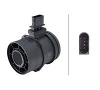HELLA 8ET 009 149-381 Debimetro, 4a... poli, Bocchettone di tubo