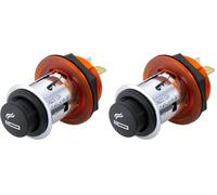HELLA 8EZ 008 021-041 Accendisigari, 12V, Montaggio, interno, Spina Spina piatta, rosso (Confezione da 2)