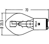 HELLA 8GD 002 084-251 Alogeno Lampadina - S2 - Heavy Duty - 24V - 45/40W - Modello presa lampadina: BA20d - Scatola - Quantità: 1