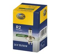 HELLA 8GD 002 088-271 Alogeno Lampadina - R2 (Bilux) - Heavy Duty - 24V - 55/50W - Modello presa lampadina: P45t - Scatola - Quantità: 1