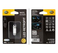 HELLA 8GL 178 560-551 Lampadina, LED, LED Retrofit, 12V, 1W, 4000K, Tipo zoccolo SV8.5-8, Blister, Quantità 1