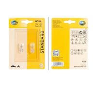 HELLA 8GP 003 594-123 Alogeno Lampadina - W5W - Standard - 12V - 5W - Modello presa lampadina: W2.1x9.5 - Blister - Quantità: 2