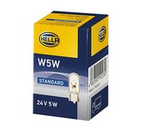 HELLA 8GP 003 594-251 Lampadina - W5W - Heavy Duty - 24V - 5W - Tipo zoccolo: W2,1x9,5d - Scatola - Quantità: 10