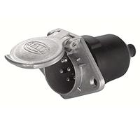 HELLA 8JB 003 833-011 Presa corrente - 24V - 7a... poli - Spina: Spina piatta - Metallo - DIN/ ISO: 1185