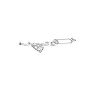Hella Marmitta 8LD 366 031-611 Silenziatore posteriore Easy2Fit® Kit in due pezzi