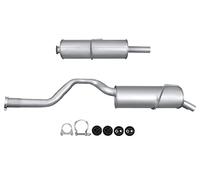 HELLA 8LD 366 034-781 Silenziatore posteriore - Easy2Fit® Kit - posteriore - monopezzo - Kit con parti annesse
