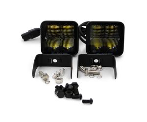 Hella BLACK MAGIC Set Di Fari Spot LED A Cubo 3.2" 12/24V 5700K Con Cablaggio