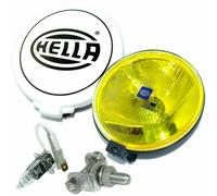 Coppia Hella Comet 500 Faro Da Guida Giallo Con Copertura Universale S2U