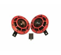 Hella Corno Set Super Tono Doppio Originale 12V Rosso Griglia 500/300HZ + Relé