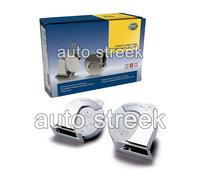 HELLA Cromo Tromba Corno Set (12V,400/500 Hz,105 -118 DB) Per Jeep ,Auto e Moto