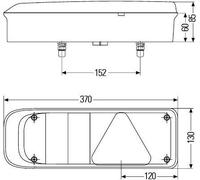 HELLA Fanalino Posteriore Sinistro N/S Lampadina P21W R10W 24V (2VP 340 930-011)