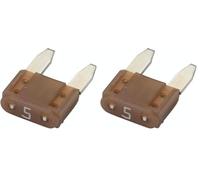 HELLA Fusibile - Fusibile a spina piatta mini - 5A - beige - Quantità: 5-8JS 728 596-811 (Confezione da 2)