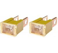 HELLA Fusibile - Sicurezza blocco PAL serie 1-60A - giallo - Spina: Maschio - Quantità: 1-8JS 740 026-211 (Confezione da 2)