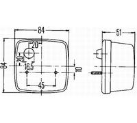 Hella Indicatore Anteriore Destro O/S Sinistro N/S Alogena P21W 12V 24V (