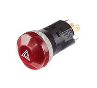 HELLA Interruttore, Lampeggiatore d'emergenza - Comando pressione - 24V - Montaggio, interno - Alogeno - Illuminazione interruttore: rosso - con lampadina - 6HF 003 916-107