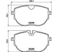 HELLA Kit pastiglie freni Anteriore per VW Transporter VI Van (SGA, SGH) 8DB 355