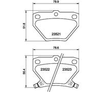 Hella Kit pastiglie freni 8DB 355 017-221 – 14 mm, segnalatore usura, Sumitomo per Toyota Yaris