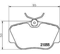 HELLA 8DB 355 006-181 Kit pastiglie freni