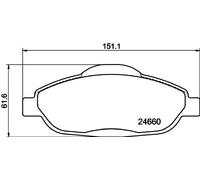 HELLA 8DB 355 013-911 Kit pastiglie freni