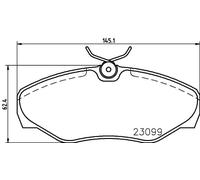 Hella PAGID Kit pastiglie freno 8DB 355 011-091 - spess.18,4mm, con contatto usura - per Nissan/Opel