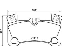 HELLA PAGID 8DB 355 014-631 Kit pastiglie freno,T1863,Spessore,16.6mm,Sistema frenante,Brembo,Predisposto per contatto segnalazione usura,per es. AUDI / PORSCHE / VOLKSWAGEN